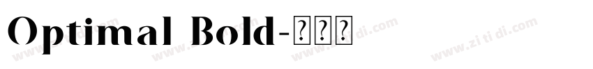 Optimal Bold字体转换